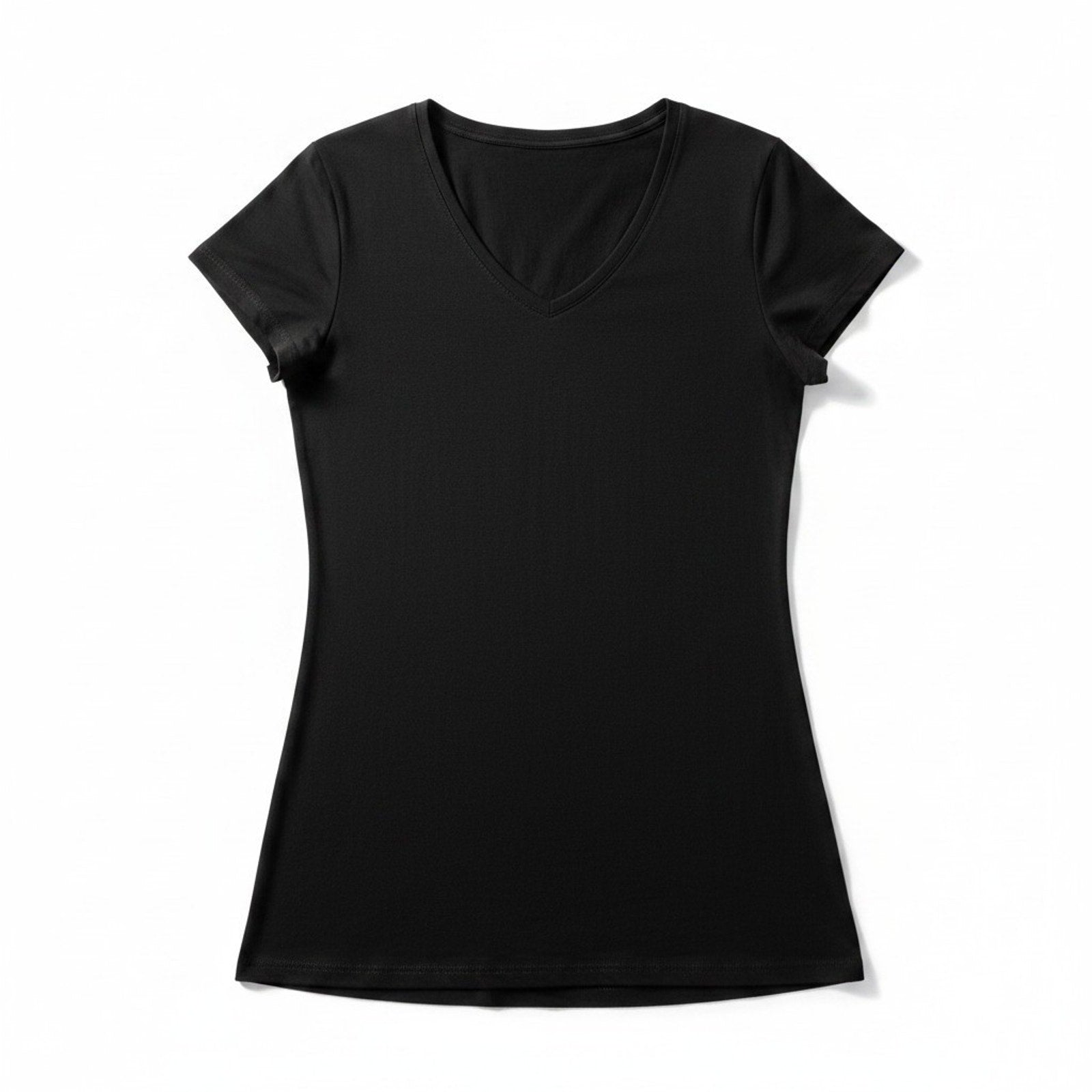 Daily Ritual XXL Black Womens V-Neck Short Sleeve T-Shirt Soft Stretch Everyday