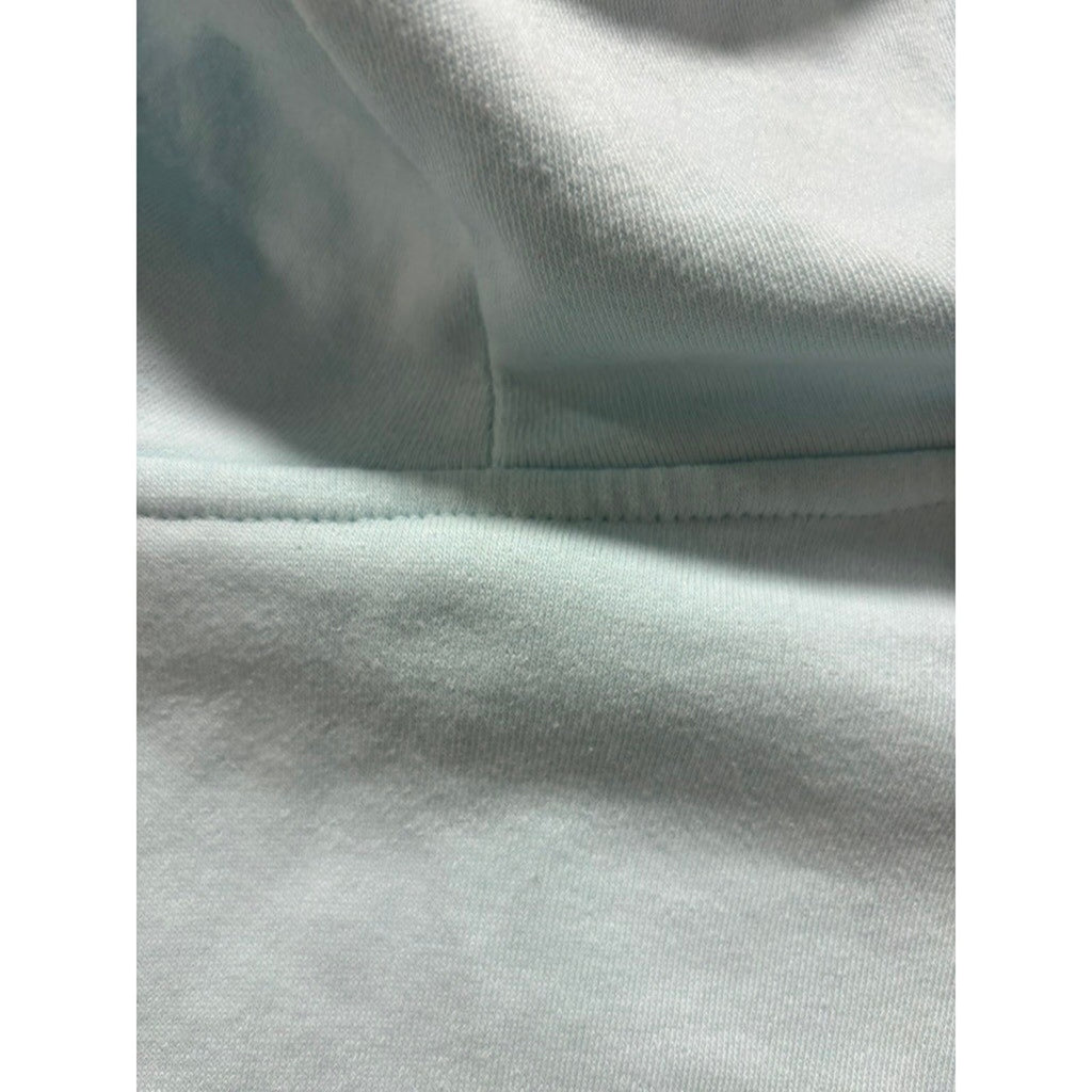 Relaxx L Light Blue Womens Cropped Hoodie Sweatshirt Casual Athleisure Cozy