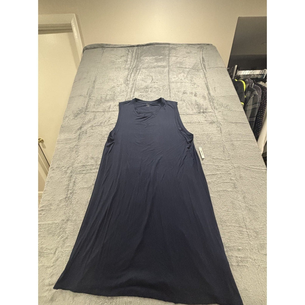 Daily Ritual Womens XXL Navy Blue Sleeveless Maxi Dress Soft Knit Casual Summer
