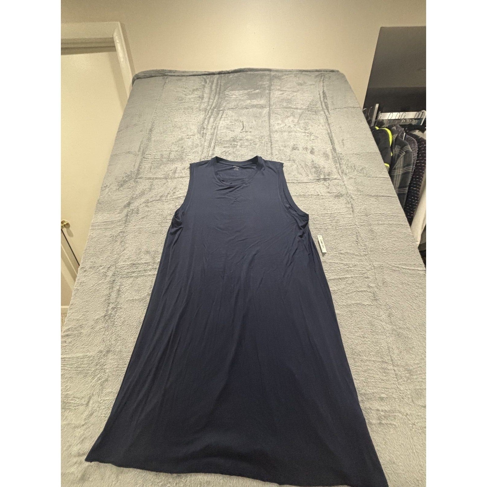 Daily Ritual Womens XXL Navy Blue Sleeveless Maxi Dress Soft Knit Casual Summer