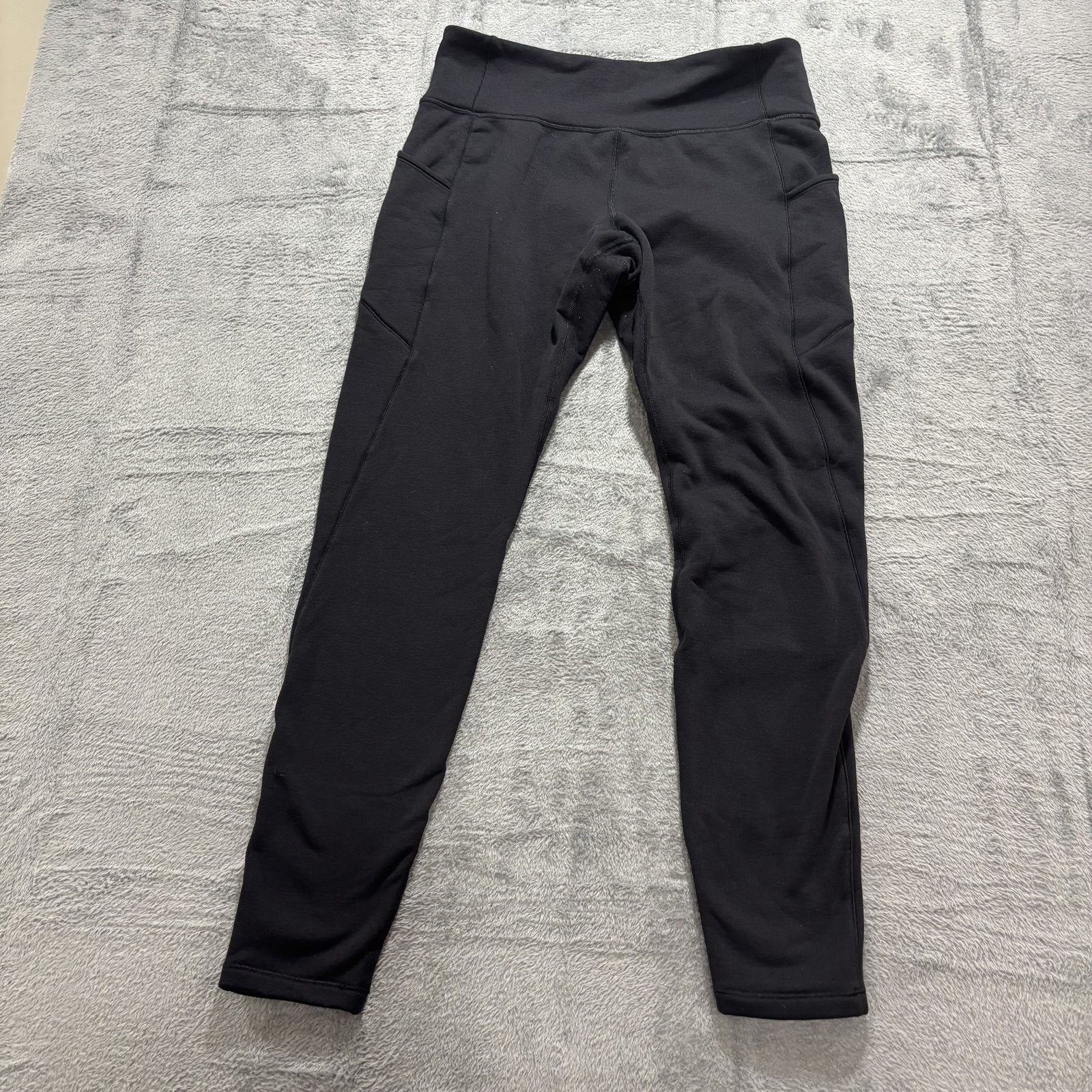 Athleta L Tall Black Altitude Edge Stash Tight Womens Leggings Pocket Run Yoga