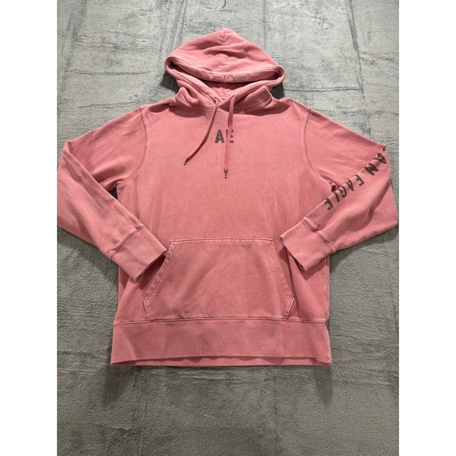 American Eagle M Pink Hoodie Womens Casual Cozy Athleisure Pullover Sweatshirt