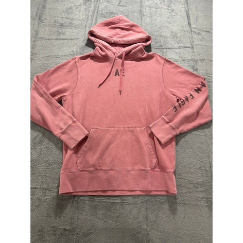 American Eagle M Pink Hoodie Womens Casual Cozy Athleisure Pullover Sweatshirt