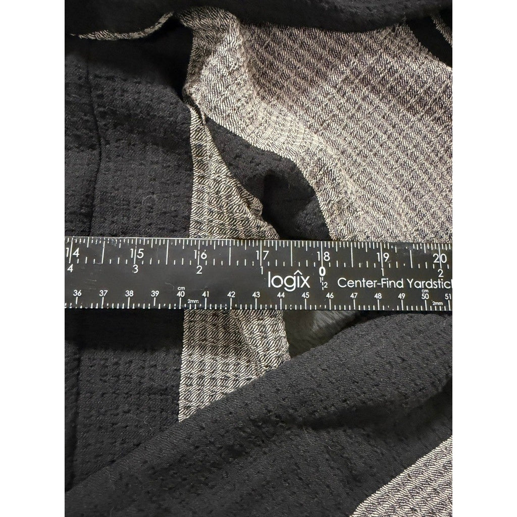Soft Surroundings Womens Small Black Tan Striped Cowl Neck Tunic Zip Pockets