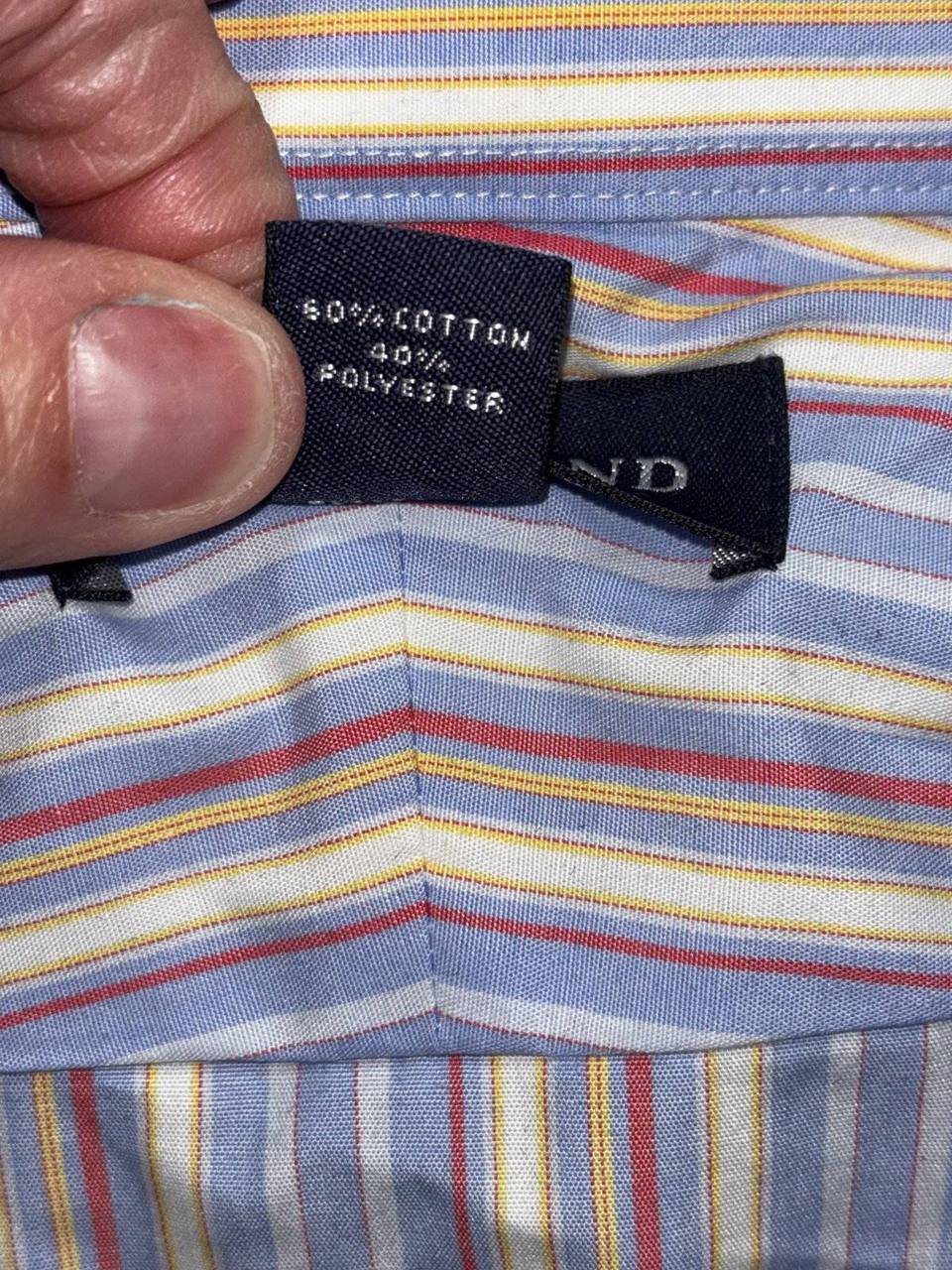 Lands' End Men's Blue Striped Shirt 17 1/2 32-33, photo 10 of 10