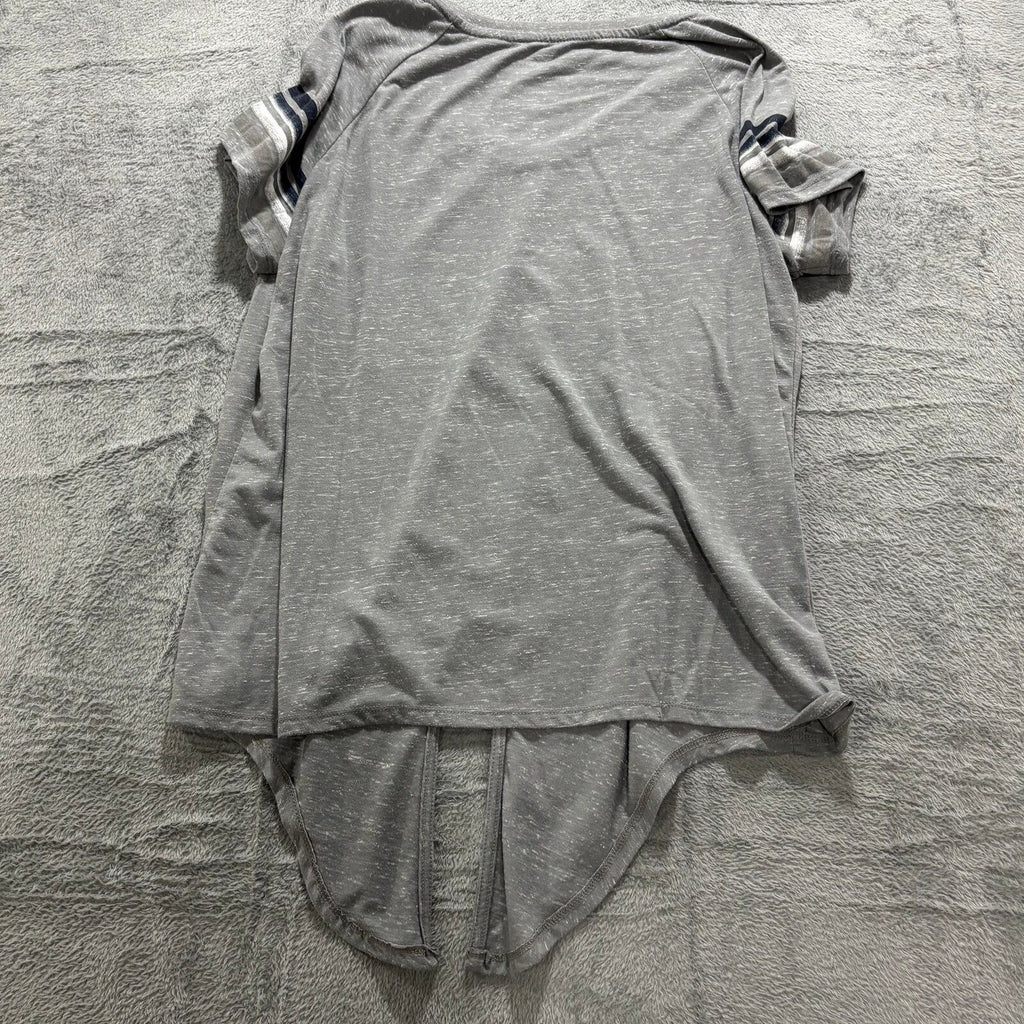 Colosseum Womens XL Gray Penn State Nittany Lions Tie Front T-Shirt Athleisure