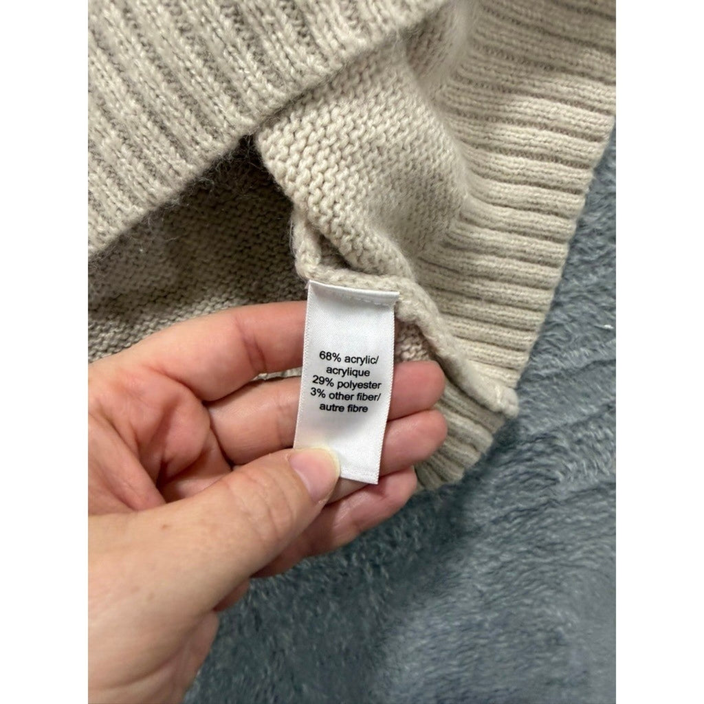 Maurices Fair Isle Mock Neck Sweater Womens XXL Cream Nordic Cozy Pullover
