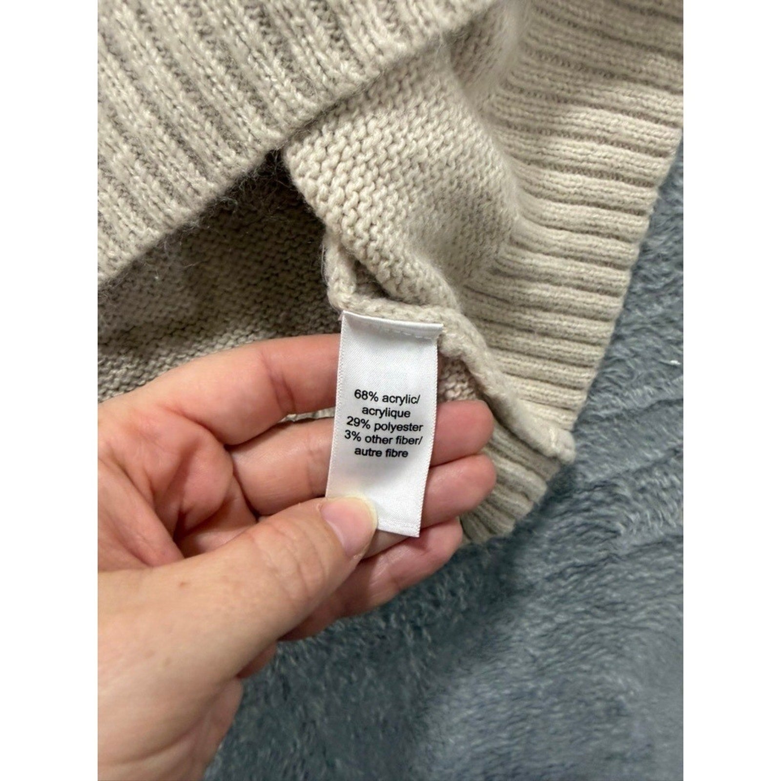 Maurices Fair Isle Mock Neck Sweater Womens XXL Cream Nordic Cozy Pullover