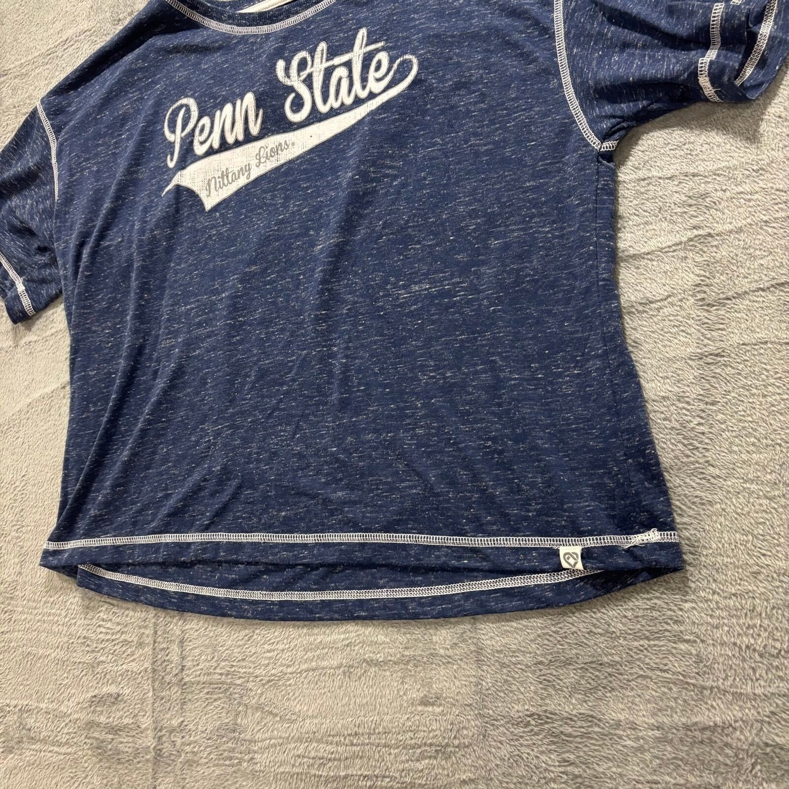 Colosseum XL Blue Penn State Womens T-Shirt Casual Vintage Style Short Sleeve