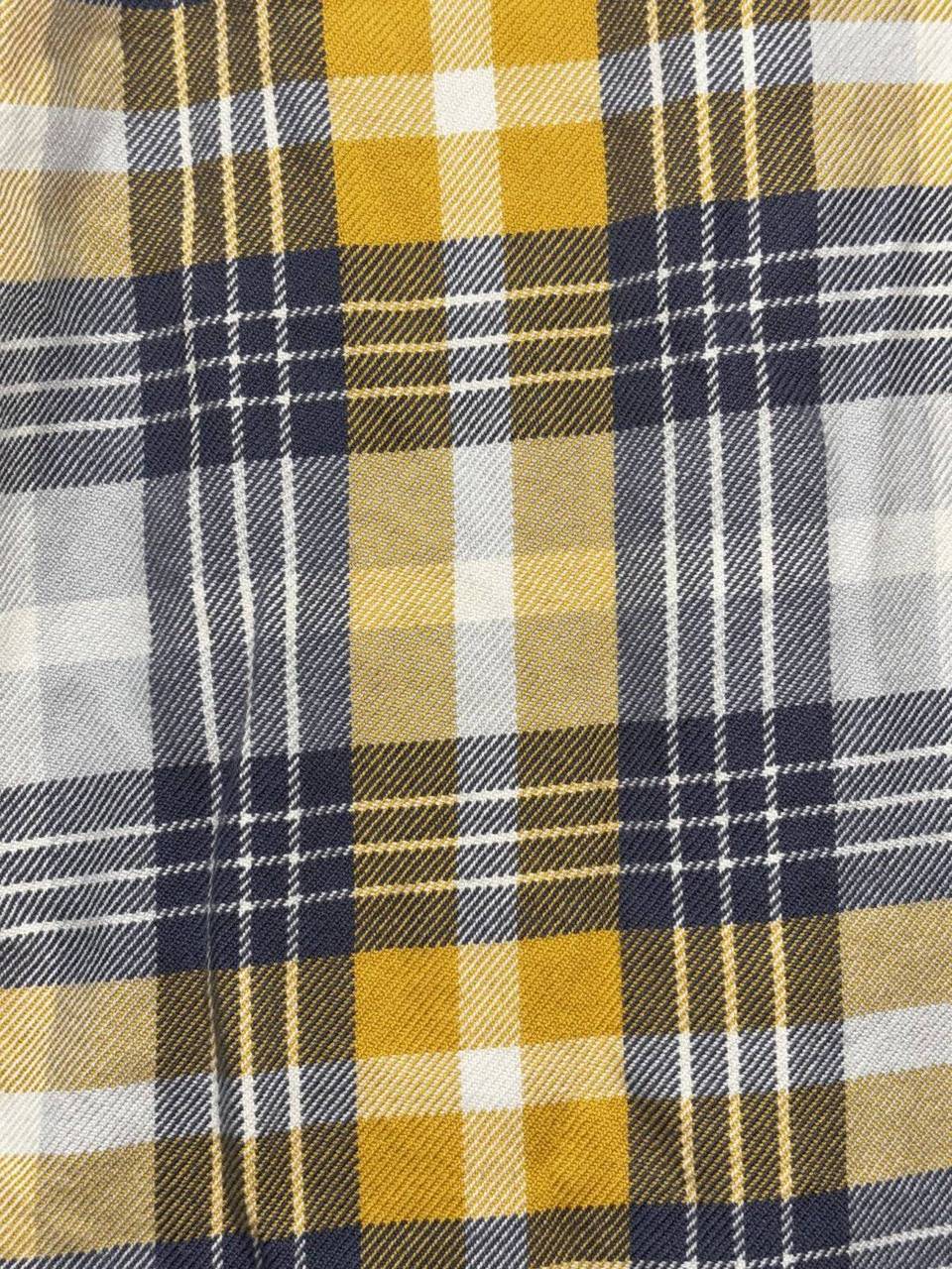 Grayers Men's Yellow Navy Plaid Dress Shirt Size L, photo 7 of 8