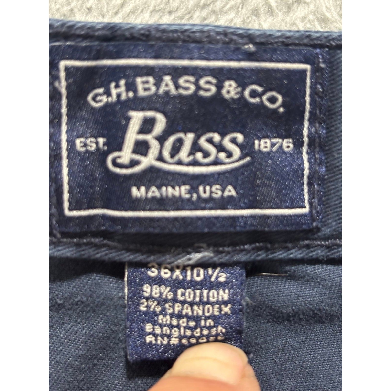 G.H. Bass & Co. 36 Navy Blue Chino Shorts Mens Casual Preppy Summer