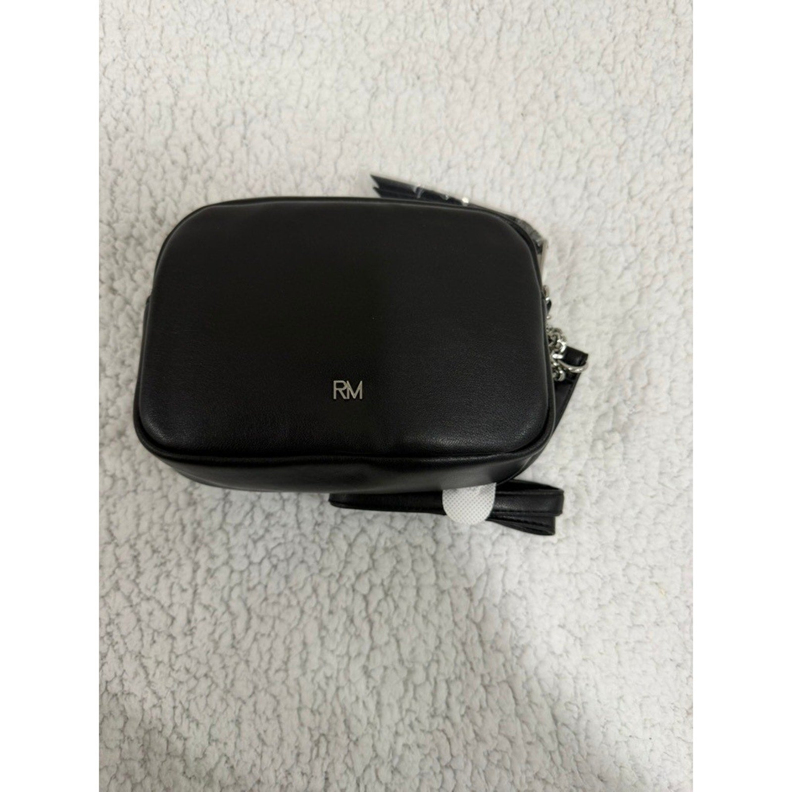 Rebecca Minkoff Black Quilted Studded Leather Crossbody Camera Bag Silver Studs
