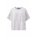 Made Italy Blouse Womens L Polka Dot Linen Oversized Boxy Pocket Minimal