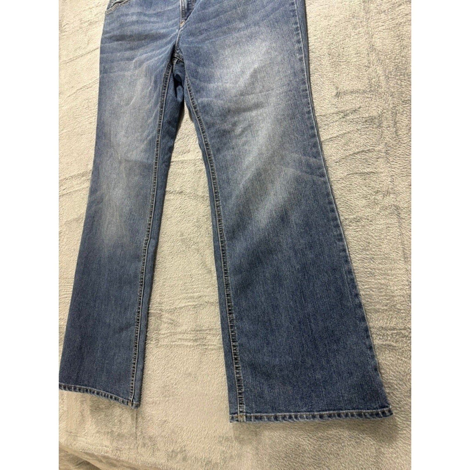 Daisy Fuentes Blue Bootcut Jeans Womens 16W Medium Wash Mid Rise Stretch Plus