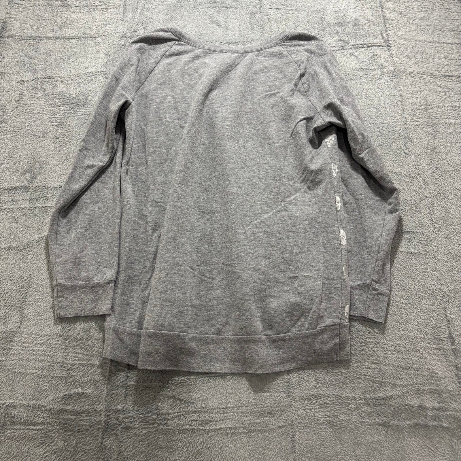 No Boundaries Womens XXL Gray Skull Print Sweatshirt Vintage Goth Pullover