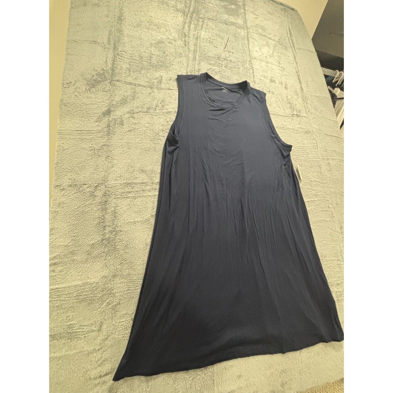 Daily Ritual Womens XXL Navy Blue Sleeveless Maxi Dress Soft Knit Casual Summer