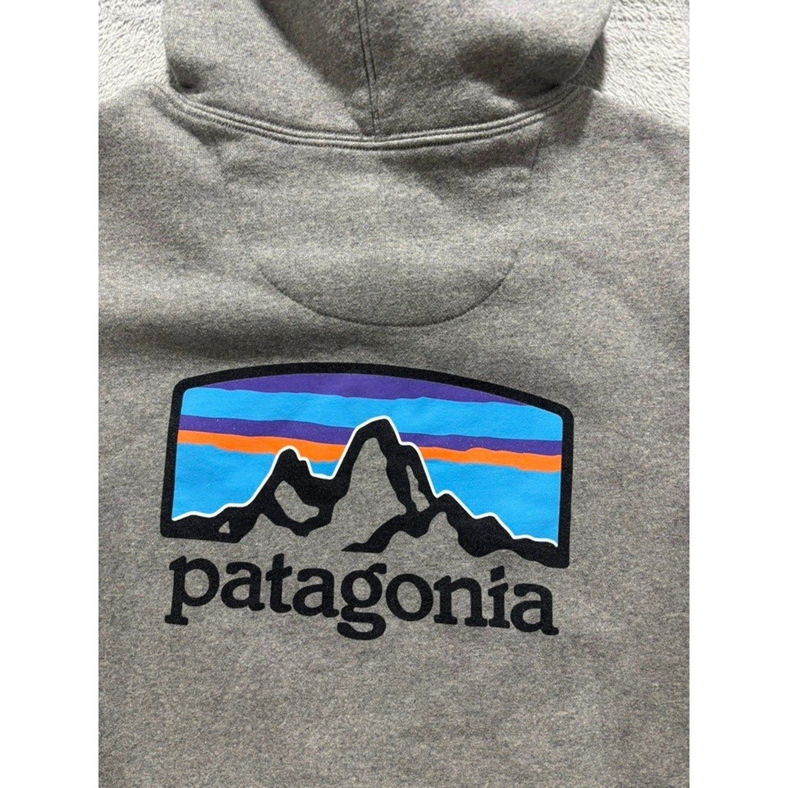 Patagonia M Gray P-6 Logo Uprisal Hoody Womens Casual Cozy Pullover Hoodie