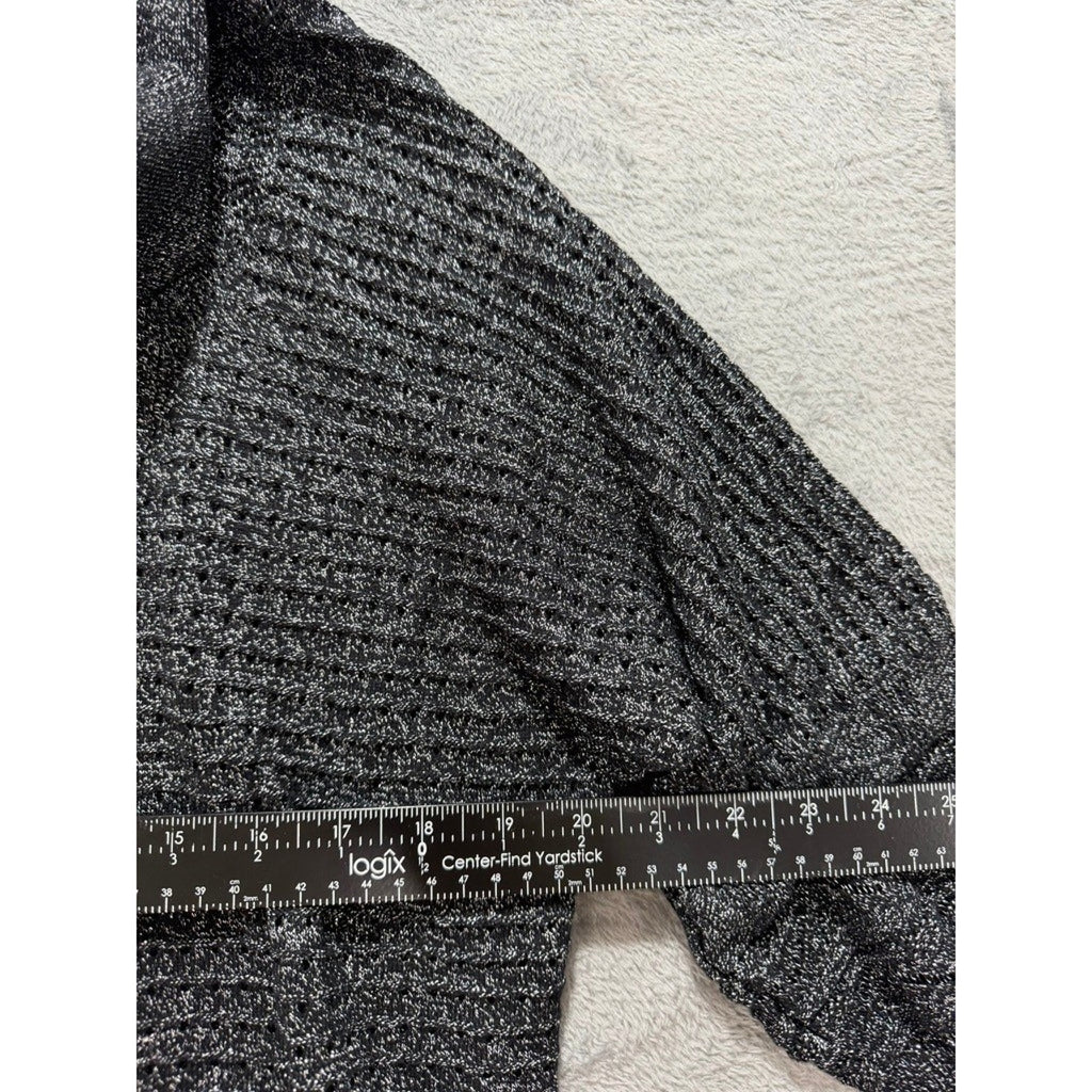 Cathy Daniels Sweater Womens M Metallic Knit Turtleneck Chunky Cozy Pullover