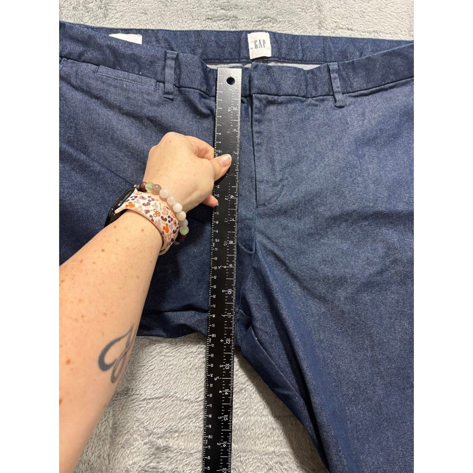 GAP 18 Blue Slim City Crop Pants Womens Casual Classic