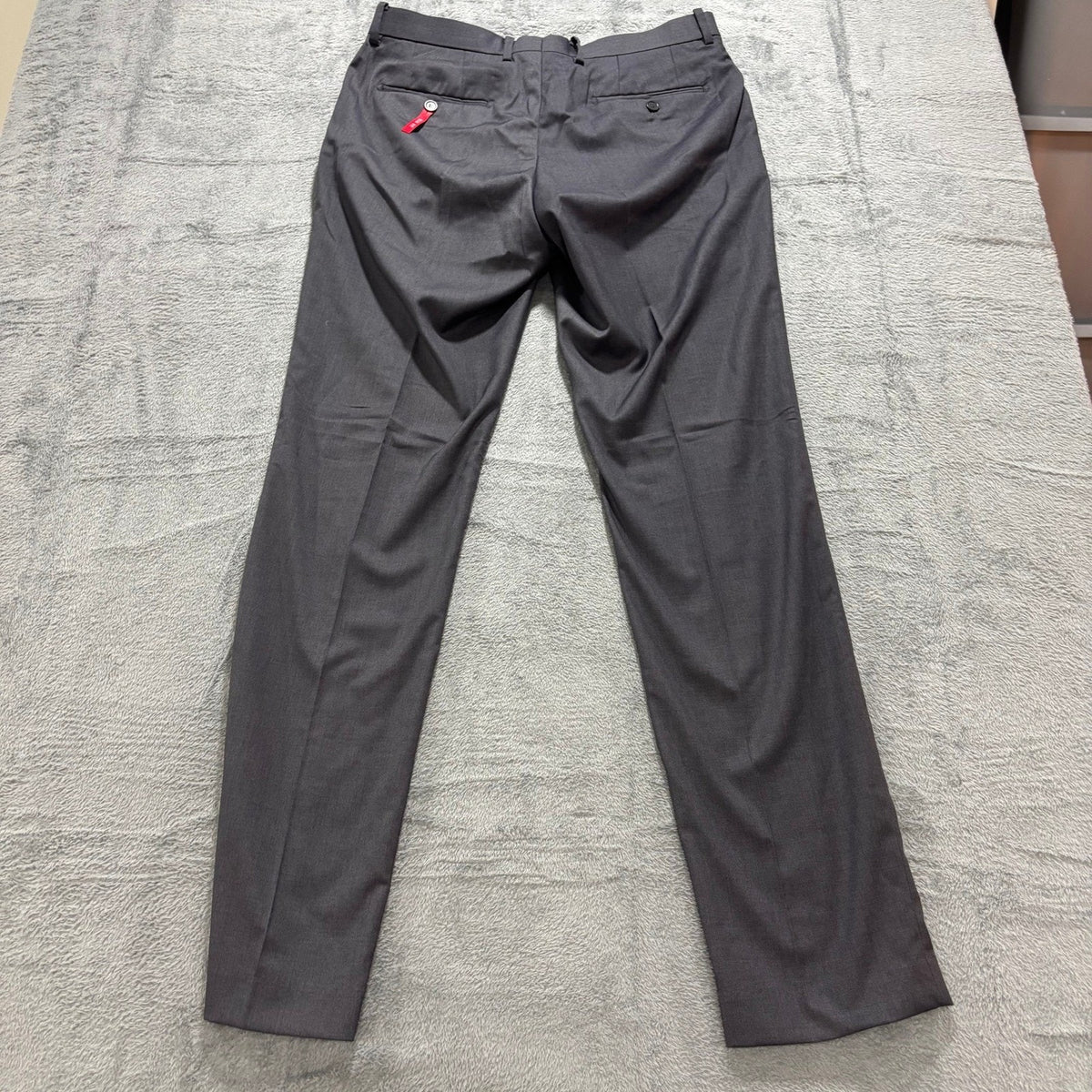 Gianco Ferro Mens 34x34 Gray Slim Fit Dress Pants Flat Front Preppy Career Wool