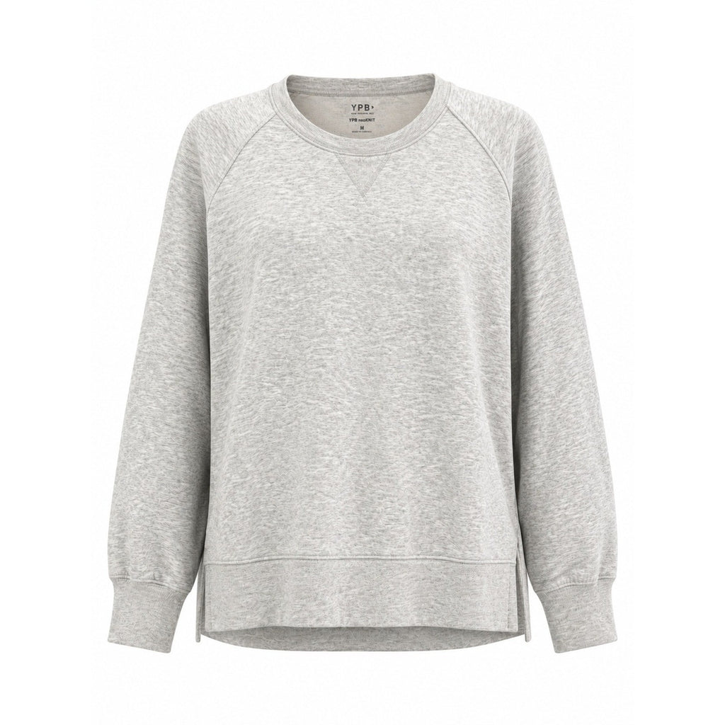 Abercrombie & Fitch YPB neoKNIT Crewneck Sweatshirt Grey Heather Mens Medium