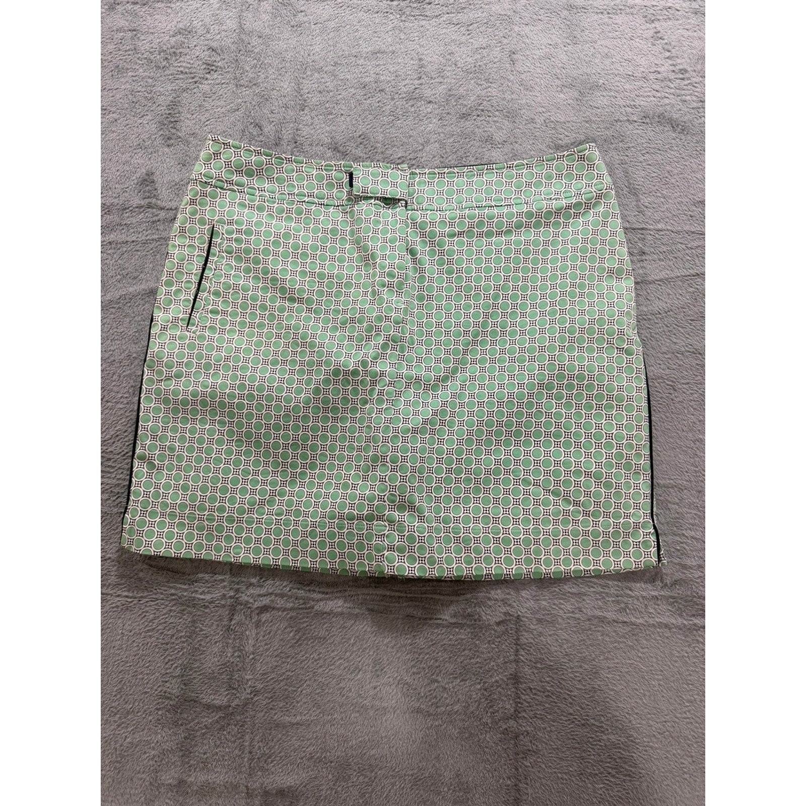 Bette & Court Womens Green Geometric Print Golf Skort Size 12 Active Mini Skirt