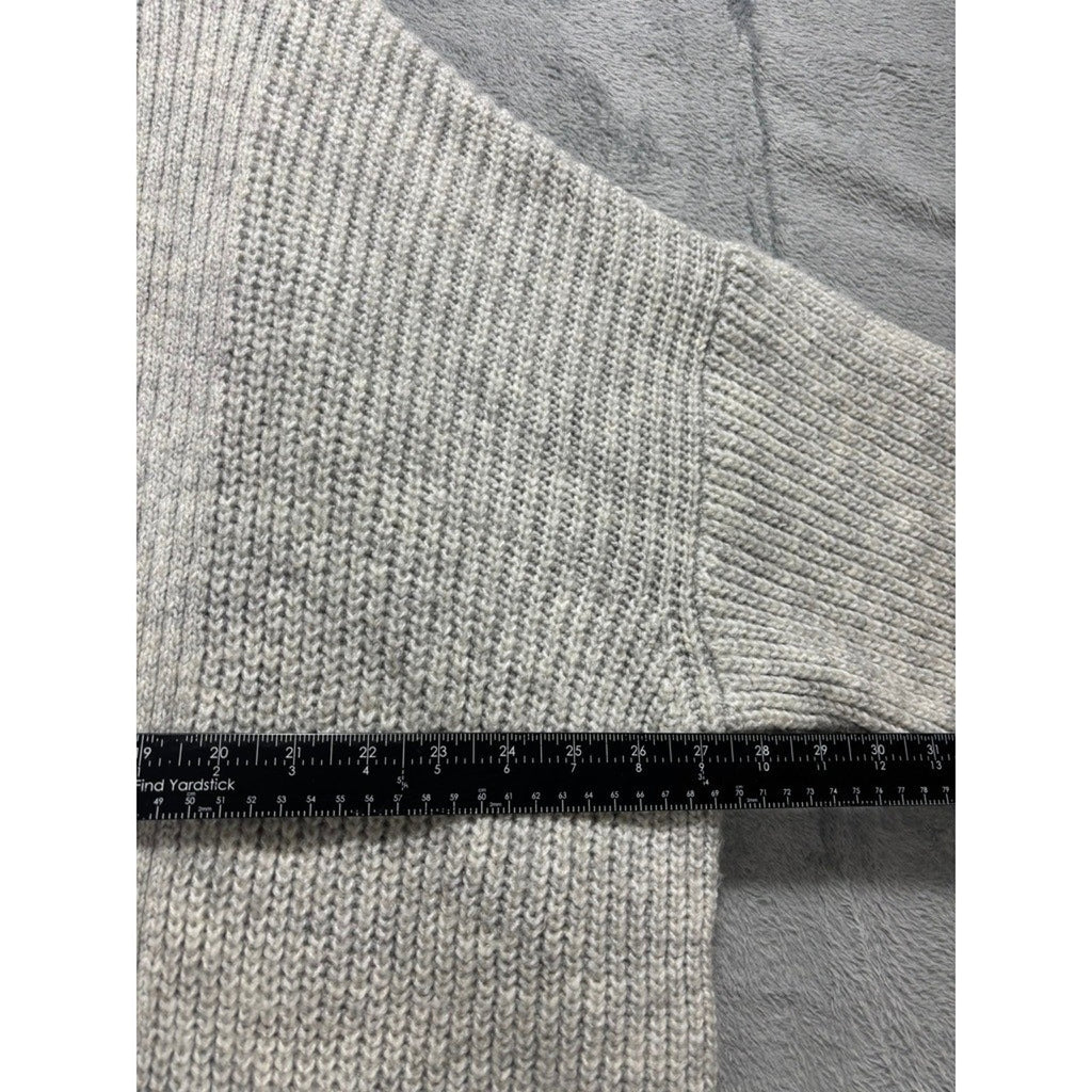 Topshop Womens Gray Chunky Ribbed Knit Oversized Open Front Cardigan Size US 12