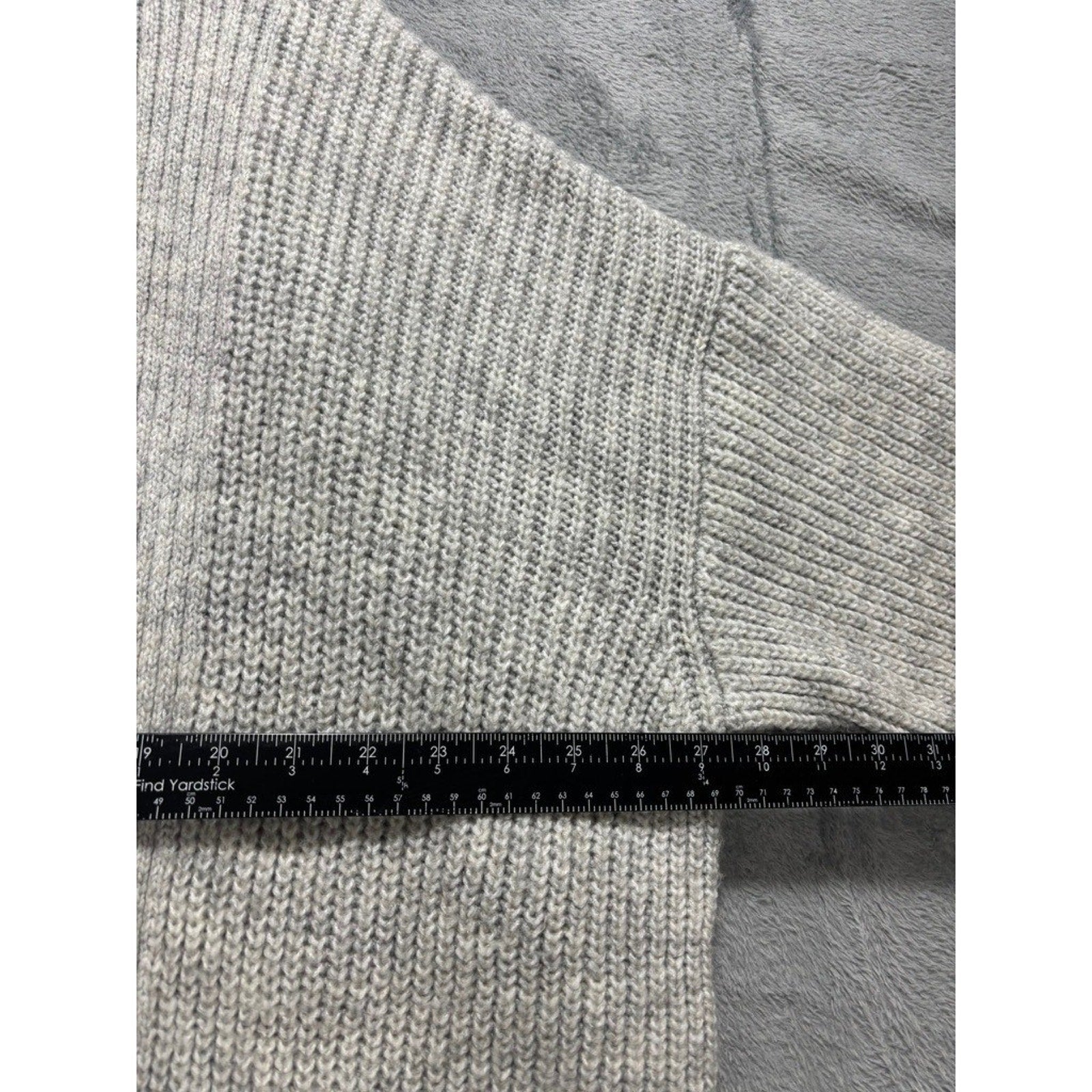 Topshop Womens Gray Chunky Ribbed Knit Oversized Open Front Cardigan Size US 12
