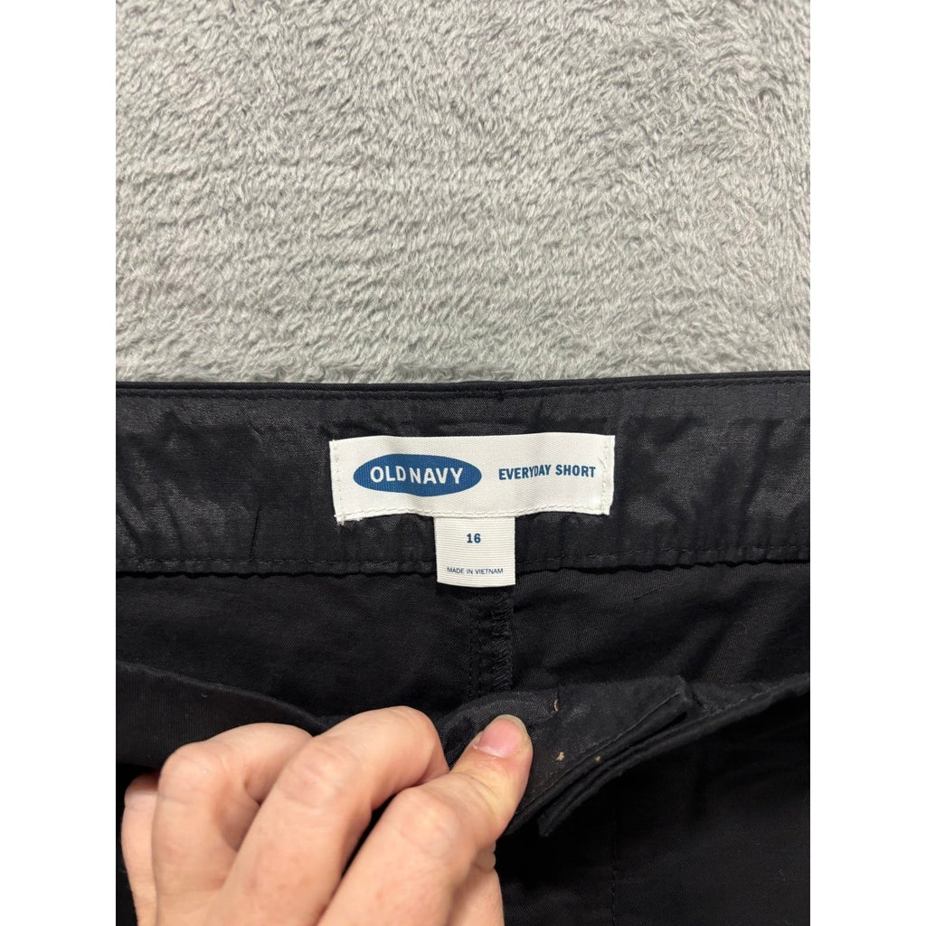 Old Navy 16 Black Everyday Shorts Womens Casual Plus Size Chino Summer New