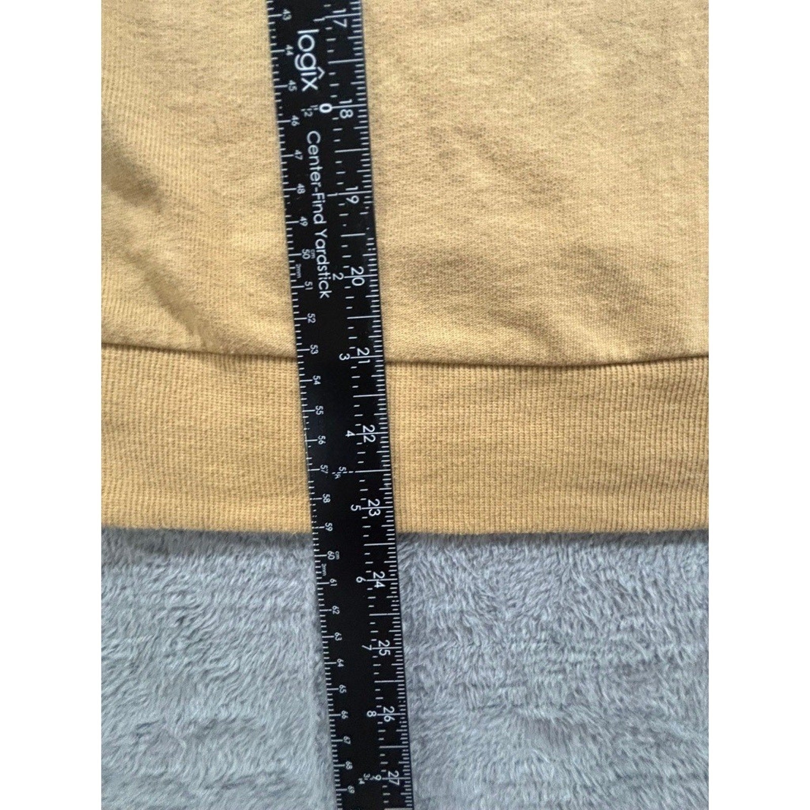 Who What Wear Womens L Tan Button Detail Sweatshirt Long Sleeve Casual Cozy Boho