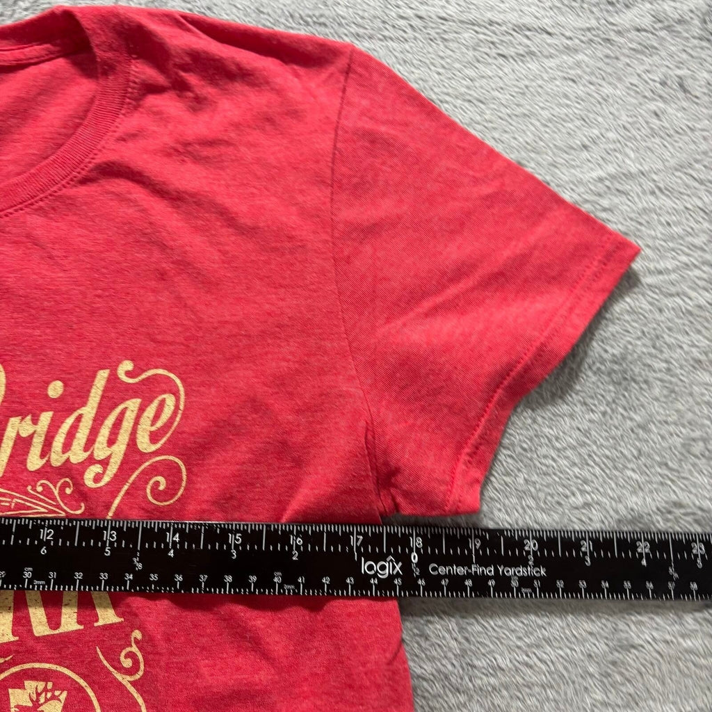 Gildan L Womens Red Kinzua Bridge State Park Graphic Tee Casual Vintage Style