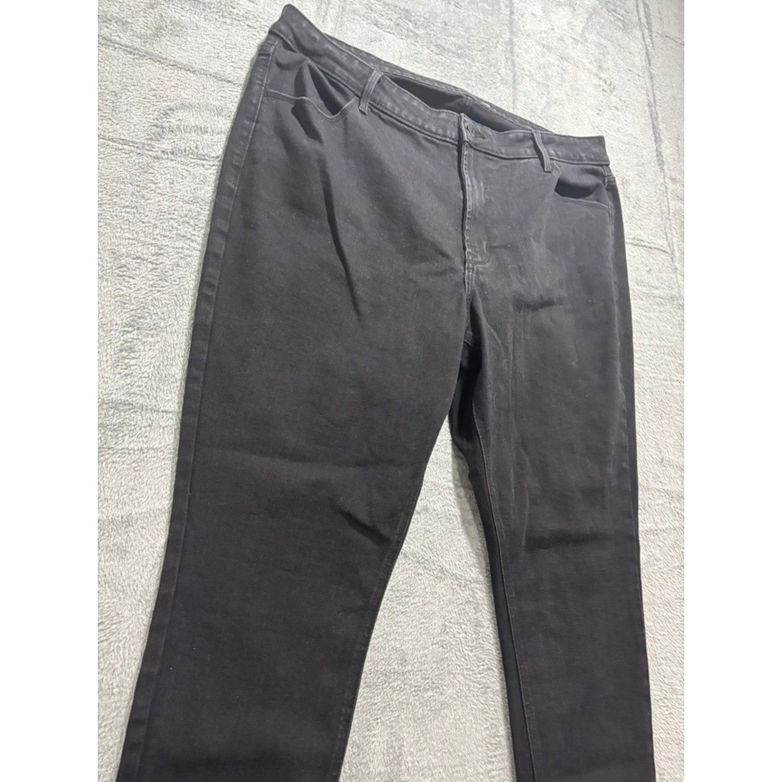 Old Navy Womens Black High Rise Super Skinny Jeans 18 Plus Stretch Denim