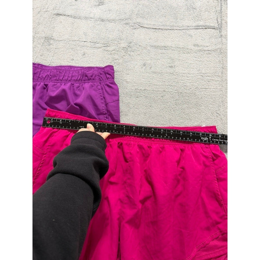 Athletic Works XXXL 22 Running Shorts 2 Pack Purple Pink Mesh Inset Active
