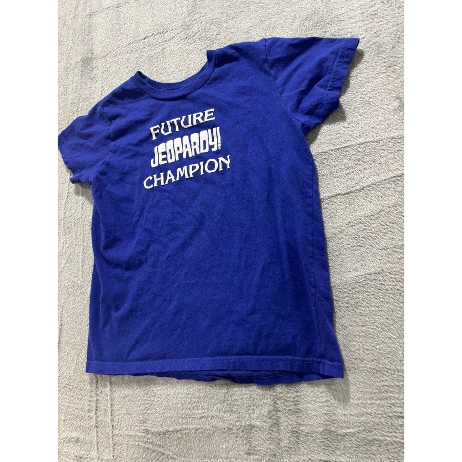 American Apparel Kids Future Jeopardy Champion Graphic T-Shirt Blue Size 10