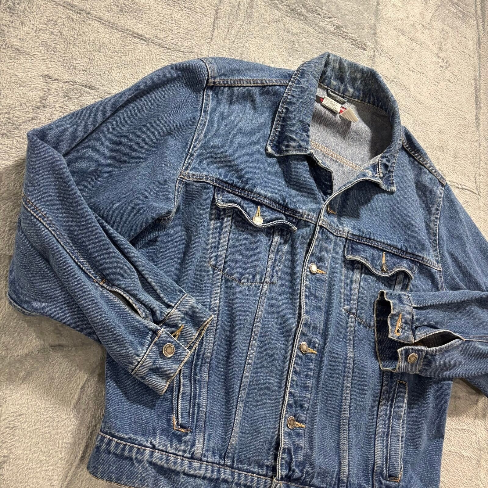 Wrangler Hero XL Blue Denim Trucker Jacket Womens Vintage Casual