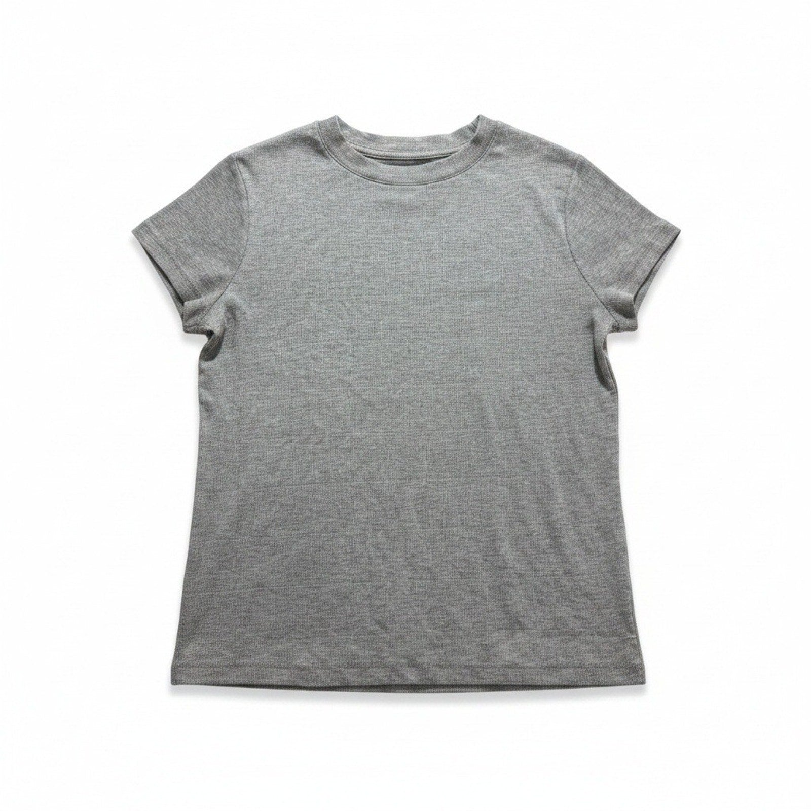 A New Day XL Gray Short Sleeve Ribbed T-Shirt Womens Casual Minimalist Basic