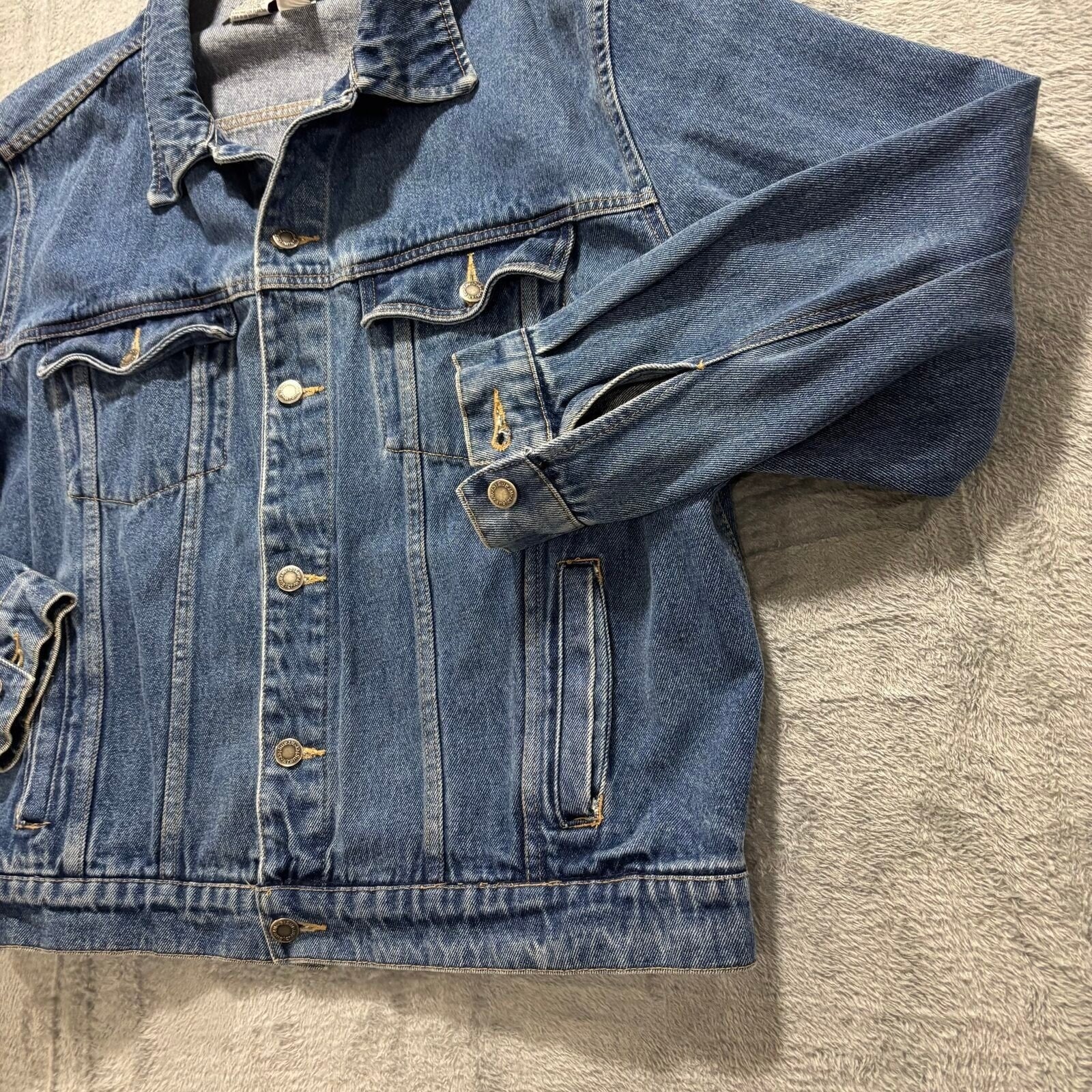 Wrangler Hero XL Blue Denim Trucker Jacket Womens Vintage Casual