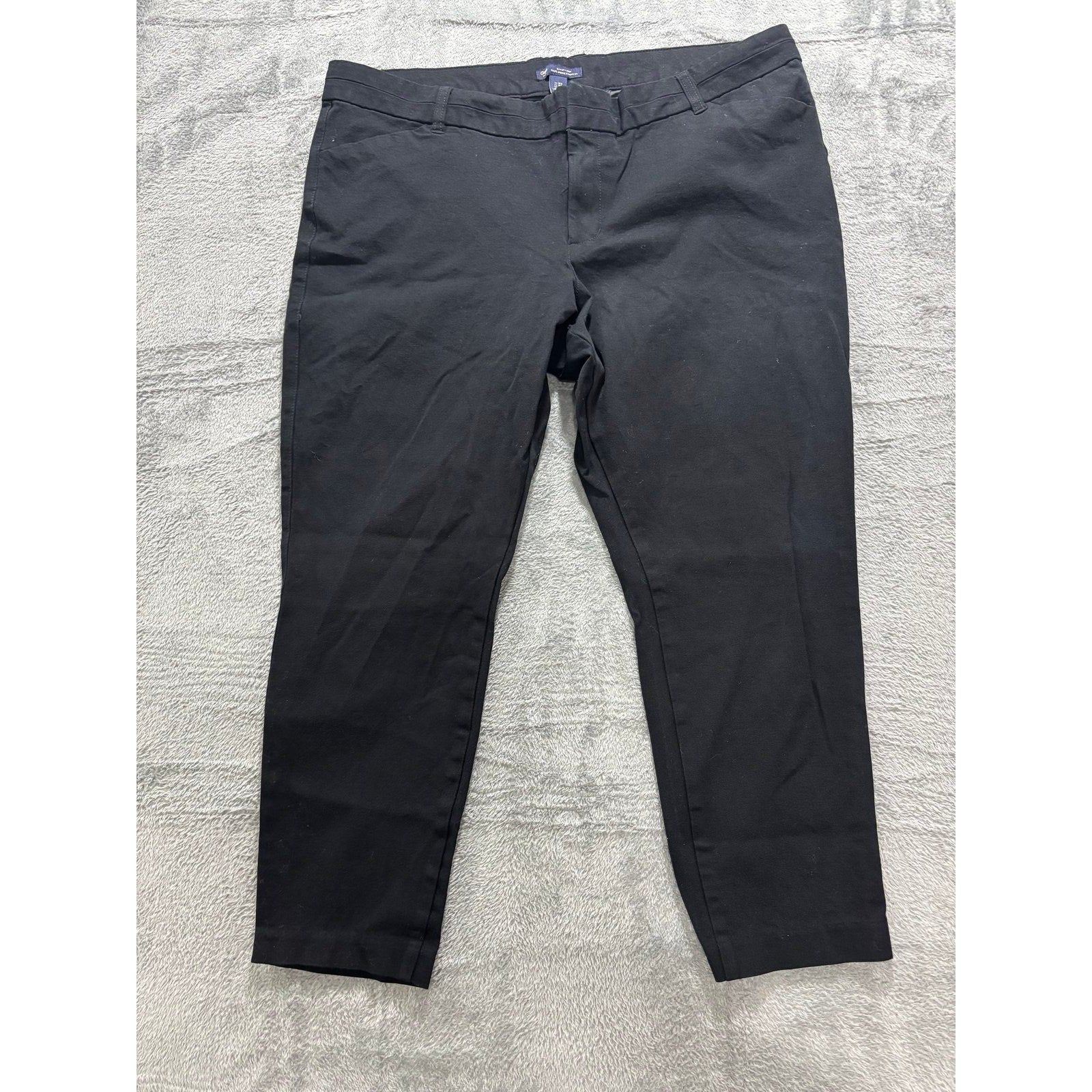 Gap 18R Black Slim City Crop Pants Womens Casual Preppy Office Workwear