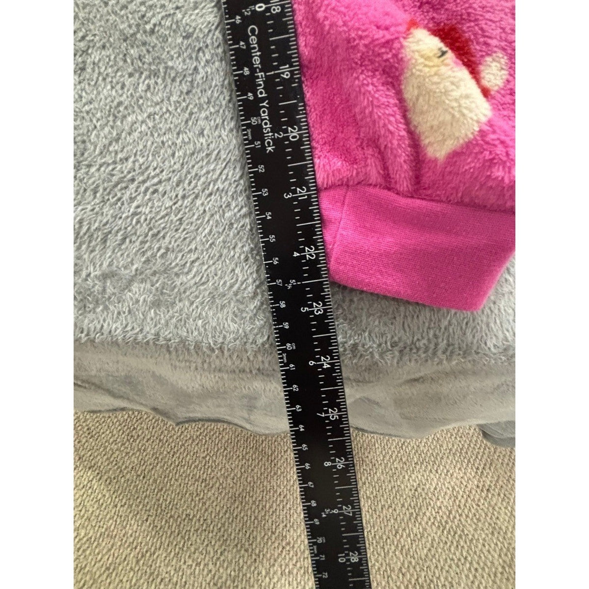 Forever 21 Kids Girls 9/10 Pink Santa Hooded One Piece Pajamas Christmas Cozy