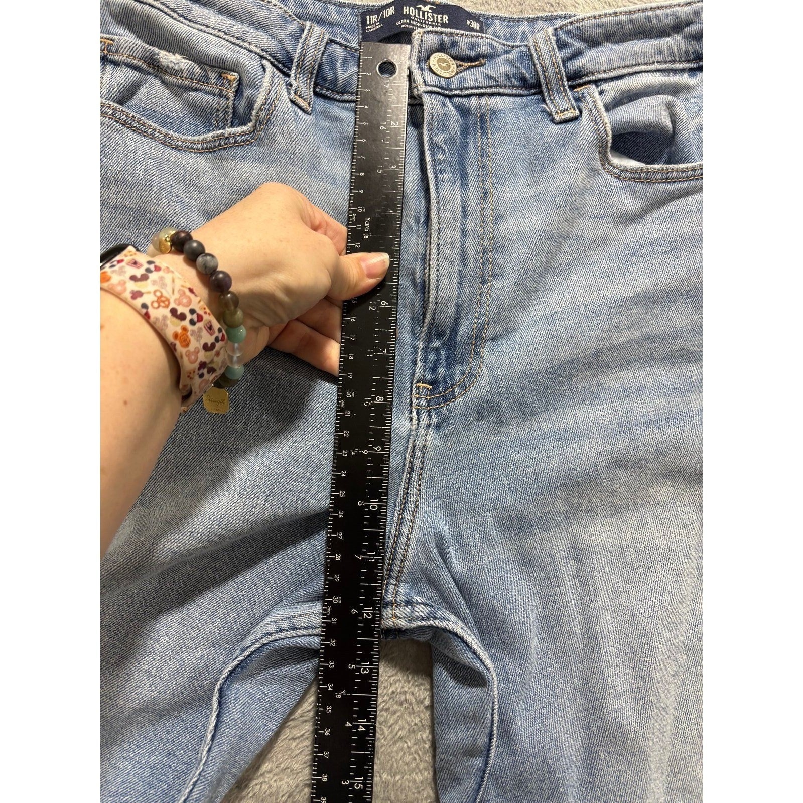 Hollister Womens 11R Blue Ultra High-Rise Mom Jean Vintage Casual Denim Pants