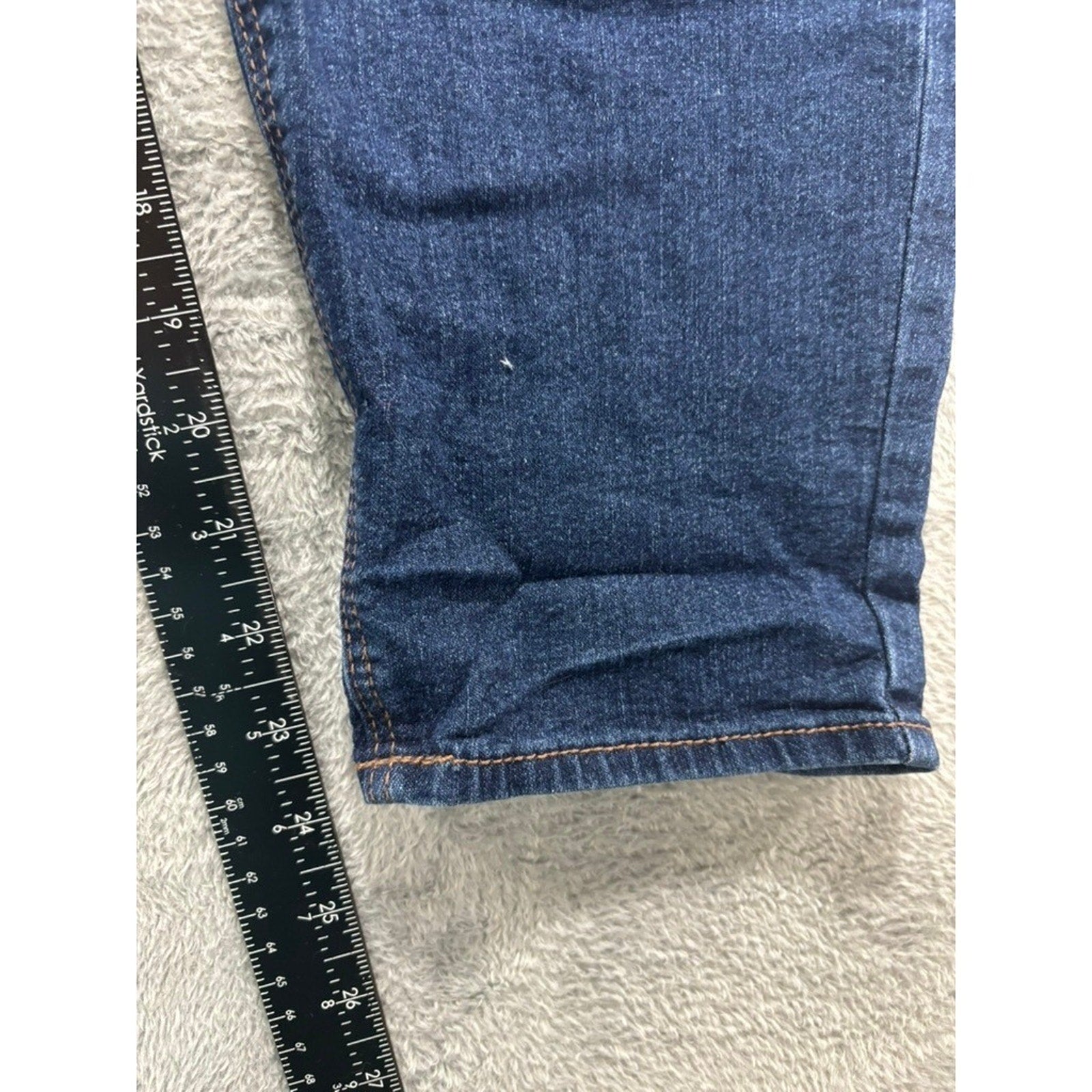 Old Navy Super Skinny Ankle Jeans Womens 16 Short Dark Wash Mid Rise Blue Denim