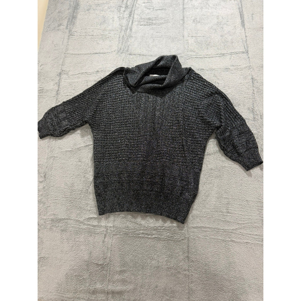Cathy Daniels Sweater Womens M Metallic Knit Turtleneck Chunky Cozy Pullover