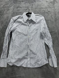 Hugo Boss Men's Blue Gray Stripe Dress Shirt 39/40 M