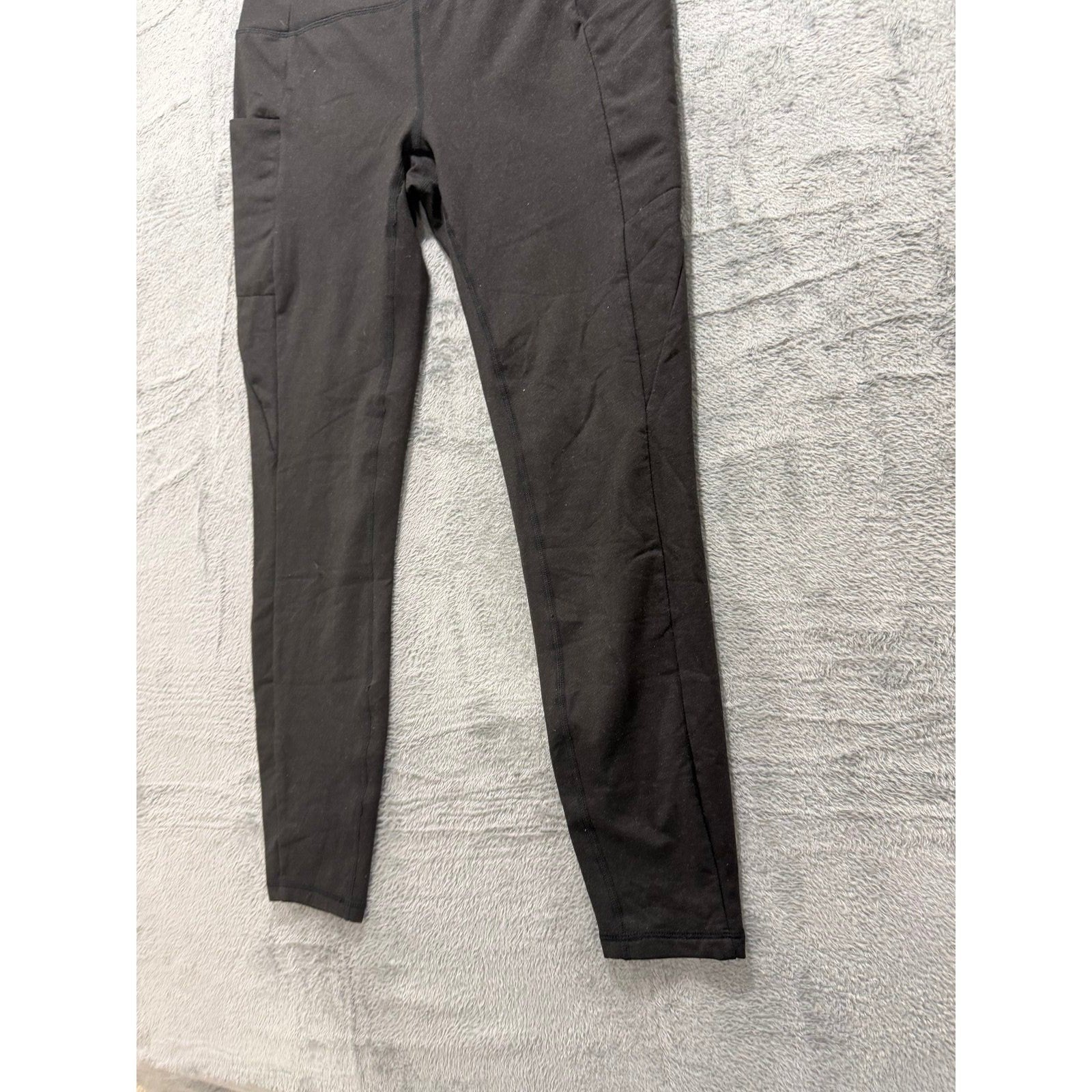 Womens S Black Pocket Leggings Athleisure Casual Yoga Pants Activewear