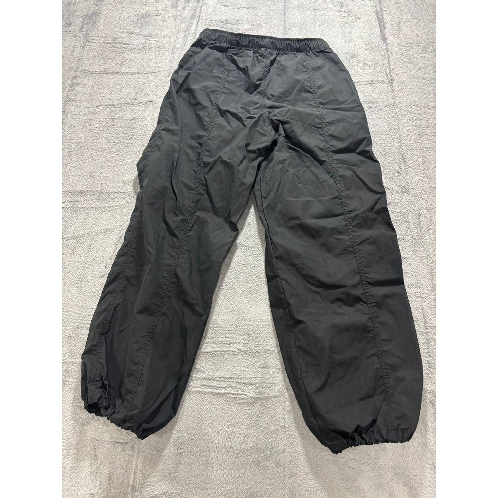 Aritzia TNA Parachute Pants Baggy Joggers Charcoal Grey Elastic Waist Inseam 28