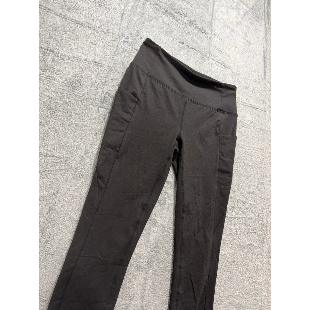 Womens S Black Pocket Leggings Athleisure Casual Yoga Pants Activewear
