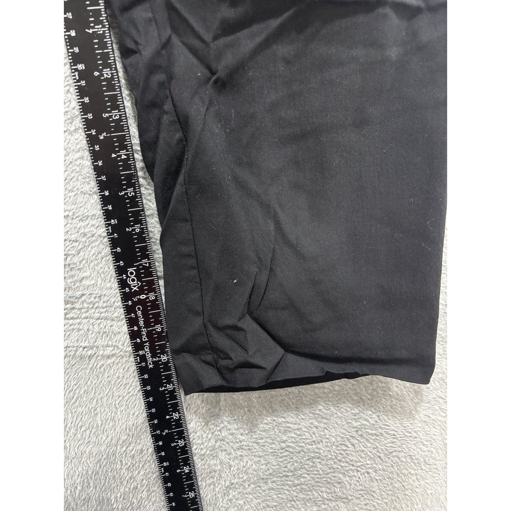 Alfani 16W Black Womens Tummy Control Pull On Crop Pants Stretch Career Casual