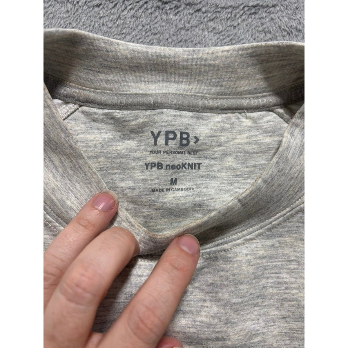 Abercrombie & Fitch YPB neoKNIT Crewneck Sweatshirt Grey Heather Mens Medium