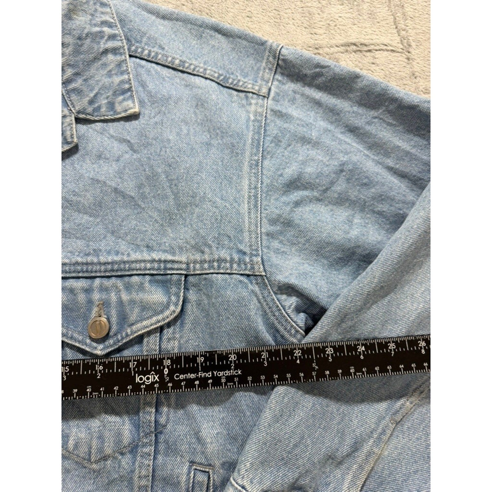 Vintage Pepsi Denim Trucker Jacket Light Wash 90s Promo Adult Large Cotton Blue