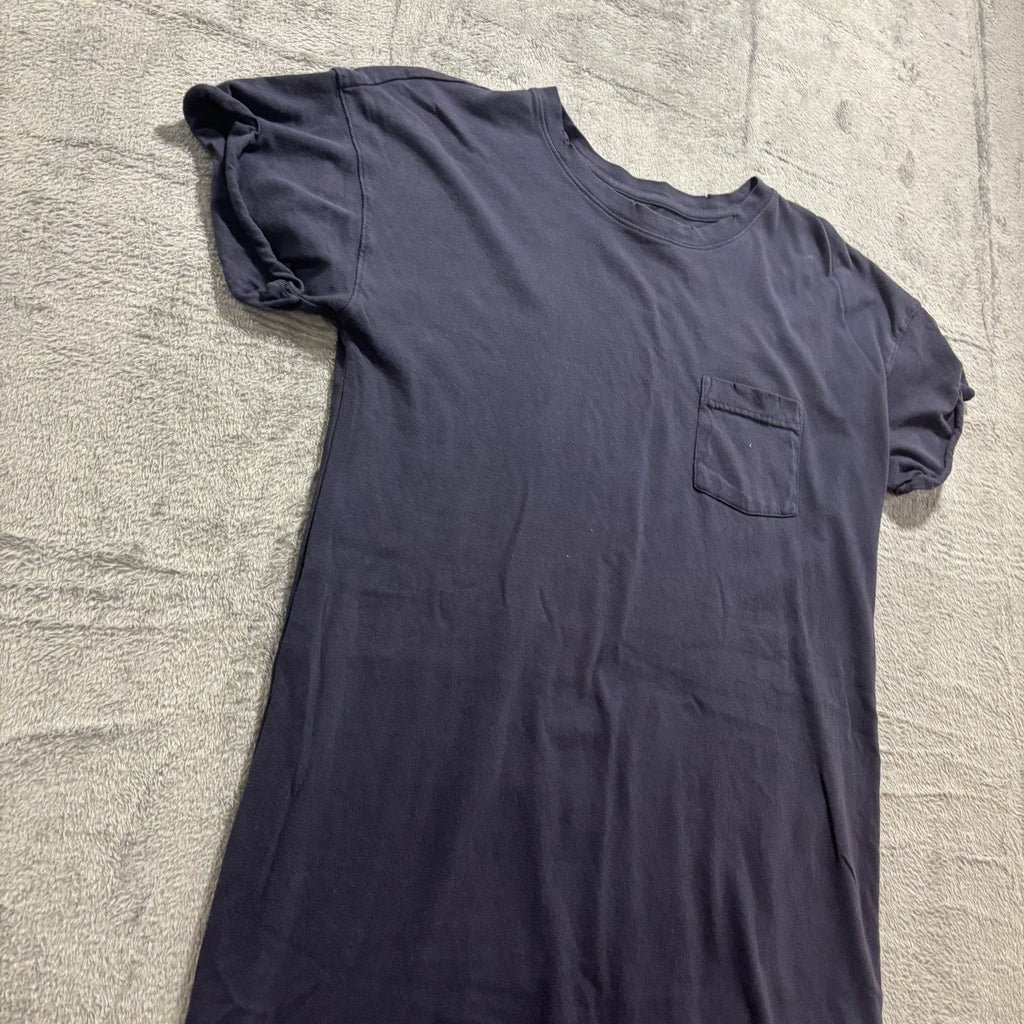 Abercrombie & Fitch S Navy Blue Womens T-Shirt Dress Pocket Casual Minimalist
